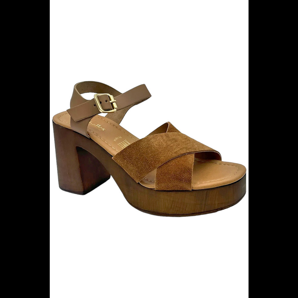 Seychelles Women's Leather or Suede Heeled Sandals Paloma Brown Suede - Medium